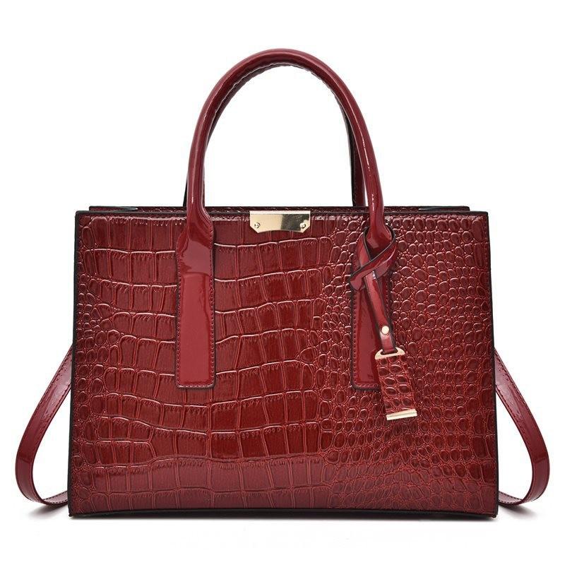 Trendy 2023 Fashion Large Crocodile Texture Tote Bag For Stylish Women In Various Colors
