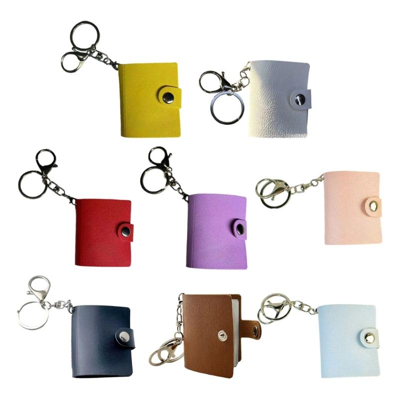 Photocard Binder Album Mini Photo Album with Keychains Mini Photo Card Books Holder with Pendants DIY Keychian 40 Pocket