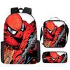Spider-Man schoolbag three-piece set student large-capacity storage backpack outdoor portable backpack