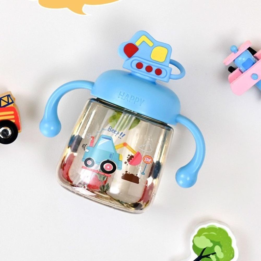 with Straw Baby Drinking Cup Cartoon Toddler Milk Cup Portable Baby Feeding Bottle Baby