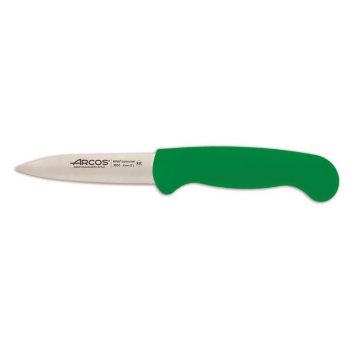 Couteau Mondador Arcos Couleur - Prof 290021 acier inoxydable Nitrum et mango lame ergonomique en polypropylène vert vert et lame
