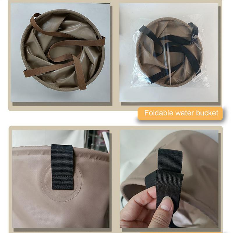 Складное ведро 20 л, ведро для стирки, многофункциональный контейнер с ручкой, легкий таз для стирки на открытом воздухе, садоводства