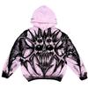 Y2k Women's Hoodie Printed Pattern Pullover Sweatshirt Streetwear Extra Large Punk Retro Kpop Dark Long Sleeved Top