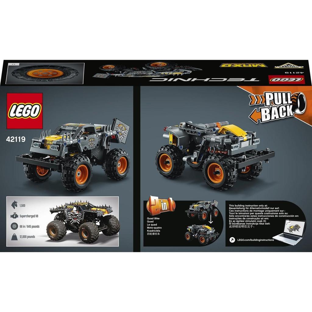 LEGO Technic Monster Jam Max-D 42119 Набор для сборки моделей для мальчиков и девочек, которые любят игрушки Monster Truck, новый (230 шт.),многокрасочный