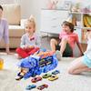 1 Set Kids Dinosaur Carrier Truck Toy with 12 Alloy Die-Cast Cars