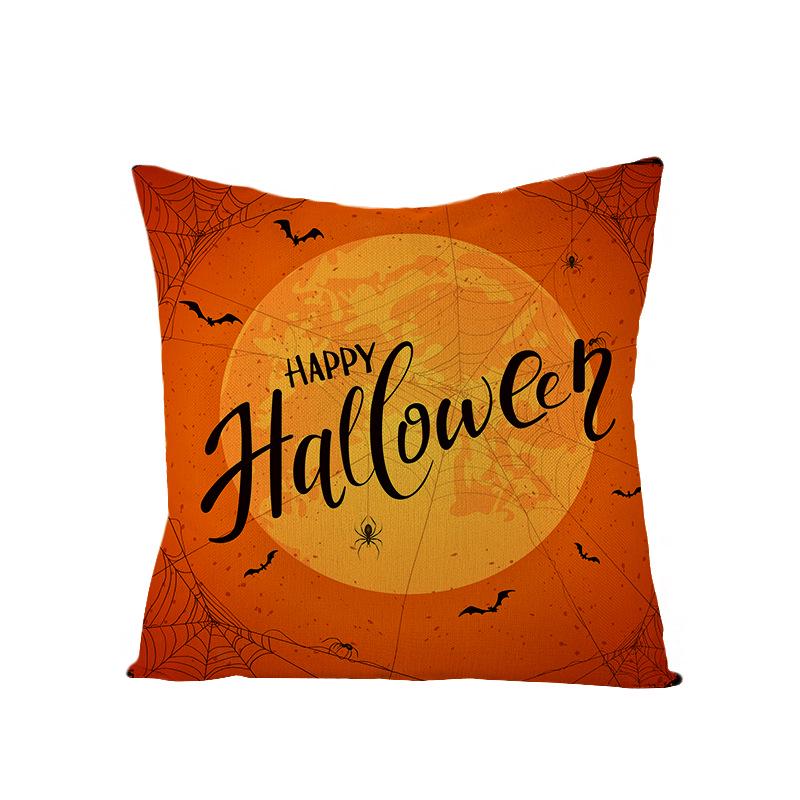 Новый Домашний Декор Хэллоуин Полиэстеровая Наволочка Домашняя Тыква Привидение Огонь Подушка Поясничная Наволочка