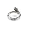 Adjustable Open Snake Ring Men Women Vintage Green Zircon Geometric Animal Jewelry Retro Style