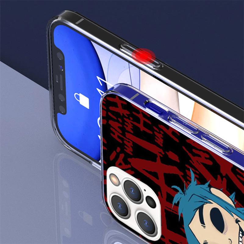 Чехол для телефона Gorillaz Anime для iPhone 17 Air 16 Pro Max 16E 15 + 14 Plus 11 12 13 Mini 7 8 SE Подарок Печать Чехол Fundas 17 Air 16 P