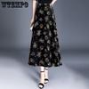 Women's Chiffon Half Skirt Summer A-line Skirt Floral Yarn Skirt High Waist Loose Skirt Slimming Long Skirt