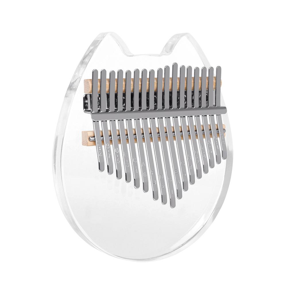17-tone Acrylic Kalimba Thumb Piano Transparent Speaker Finger Piano Portable Musical Instrument with Study Instruction