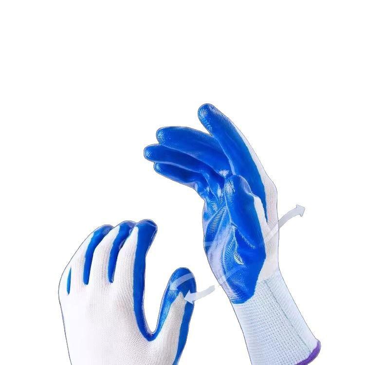 Pengyi Nitrile Rubber Work Gloves: Wear-Resistant, Anti-Slip, Waterproof, Oil-Proof for Men & Women - Ideal for Construction In Autumn & Winter.