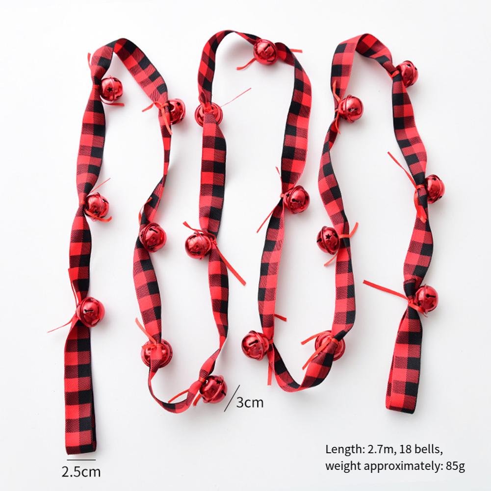 Holiday Decoration Red Christmas Ribbon Christmas Tree Decoration Bell Holiday Decor Rich Textures Versatile Decoration