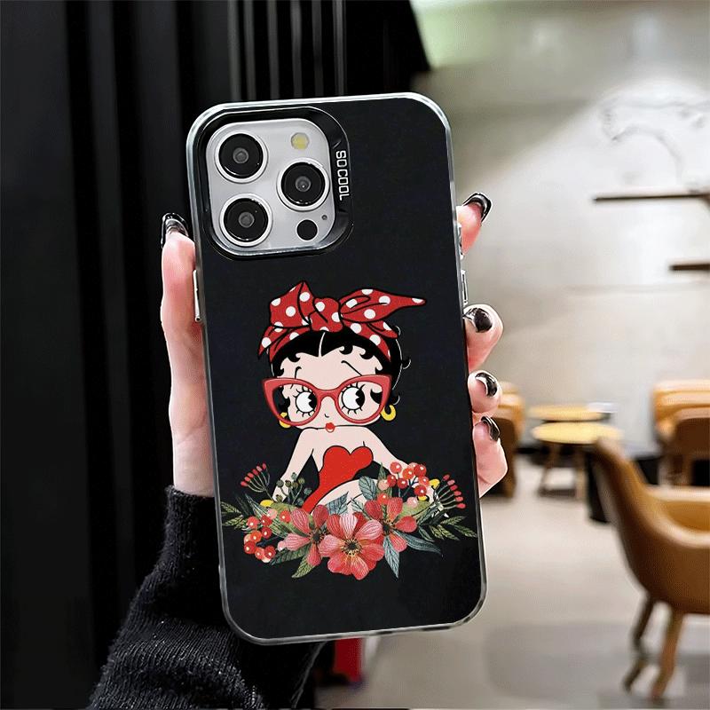 Мягкий чехол для телефона B-Bettys B-Boops Girl для iPhone 15 16 17 Pro Max 17Air 16E 14 Plus 13 12 Mini, противоударная задняя крышка