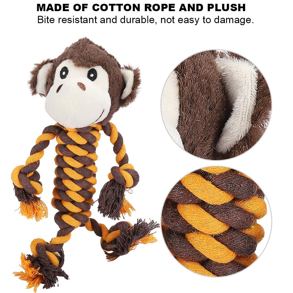 Собака мультяшная игрушка в виде животного плюшевая хлопковая веревка чистка зубов антиукус молярная игрушка(Обезьяна )