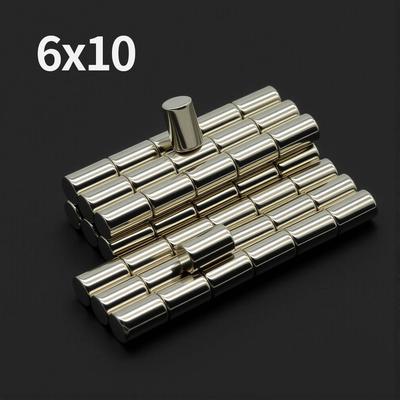 6x10мм Мощный Неодимовый Магнит N35 NdFeB Постоянный Магнитные imanes Круглый Супер Сильный Магниты для Холодильника DIY