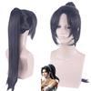 Аниме 65 см черные длинные прямые волосы Hakuouki Yukimura Chizuru термостойкое волокно для косплея полный парик чип конский хвост