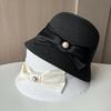 Xiaoxiangfeng Elegant Sunscreen Straw Hat Women's Straw UV Protection Bucket Hat Korea Outdoor Sunshade Sun Hat