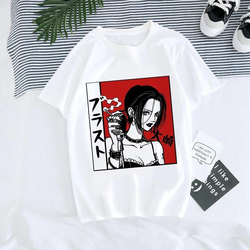ZX TEE Аниме-футболка Нана Аниме-футболка Нана Осаки Футболка с персонажем манги Мерч BLACK STONES Футболка с принтом японского аниме-персонажа