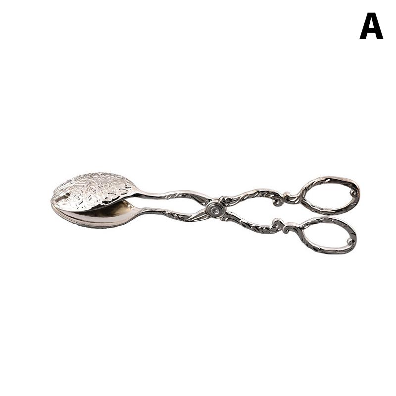 Винтажный стиль зажим для фруктового салата торта щипцы для еды позолоченный зажим для закусок зажим для салата выпечка барбекю кухонный инструмент