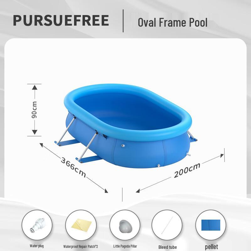 WEZHO Large Oval Inflatable Family Pool