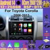 Android 14 Car Radio For Toyota Corolla 10 E140 E150 2006 - 2013  Multimedia Video Player Navigation Stereo GPS  No 2din 2 Din D