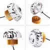 Motorcycle LED Headlight Projector Lens Dual Angel Devil Eye Head Lamp   Type Blue Pink