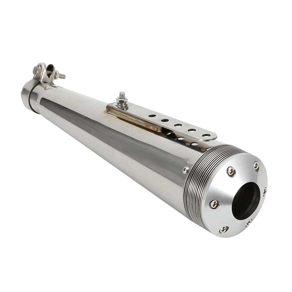 Stainless Steel Motorcycle Rear Muffl Pipe 38 Inlet 45 Mm