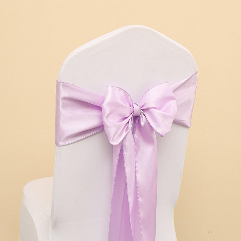 Elegant Design Satin Chair Sashes Butterfly Ties Chair Cover Decoration Festival Celebration