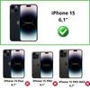 Case for iPhone 15 - Phonillico® - Transparent Silicone - Magnetic Circle - Magsafe Compatible - Flexible
