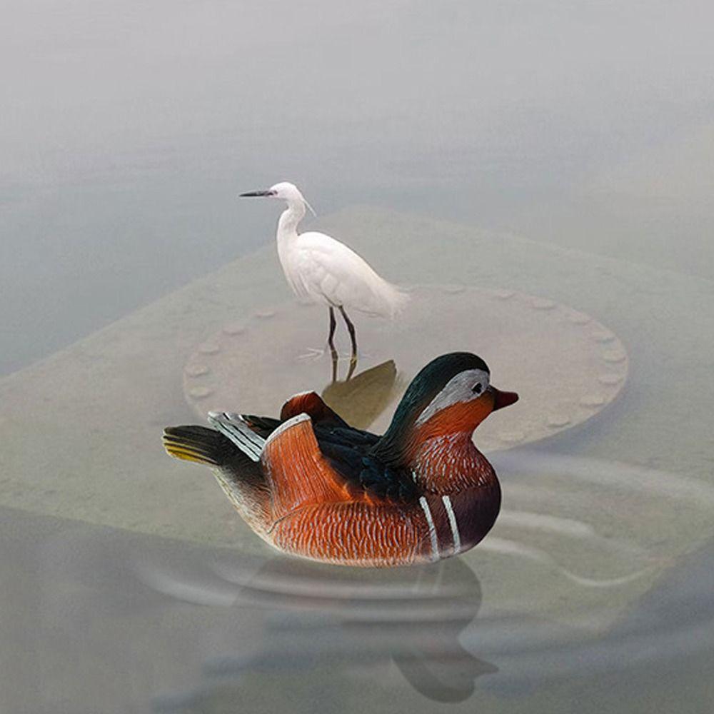 Прочная Реалистичная Статуэтка Мандаринки Смола Милая Искусственная Статуэтка Утки Плавающая Скульптура Лебедя Аквариум