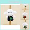Cute Strap Dog Plush Keychain Soft Pp Cotton Stuffed Animal Doll 12cm