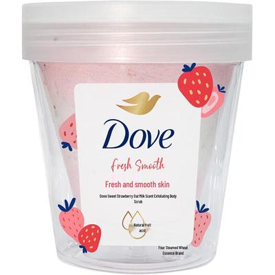 Скраб для тела Dove с ароматом клубники и овсяного молока