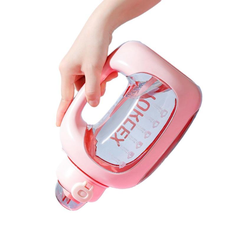 Спортивная бутылка для воды большой вместимости с соломинкой, термостойкая портативная бутылка для воды для студентов летом