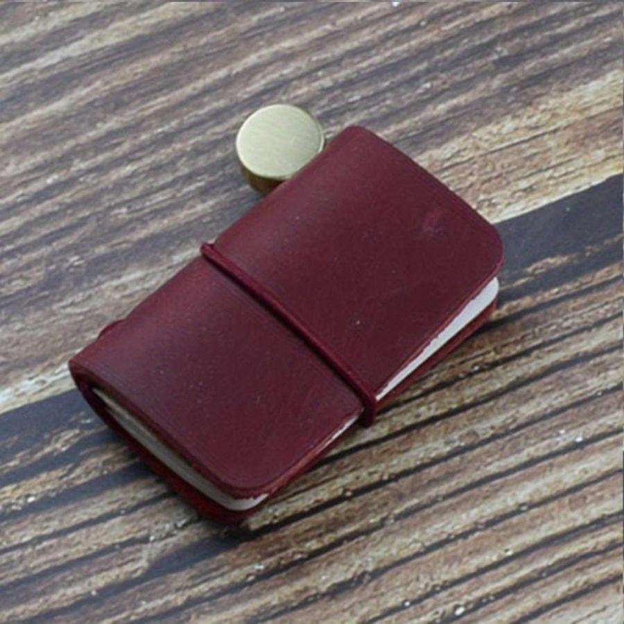 1 шт. крошечный кожаный блокнот карманный блокнот мини винтажный ретро милый кавайный портативный ежедневник органайзер дорожные принадлежности