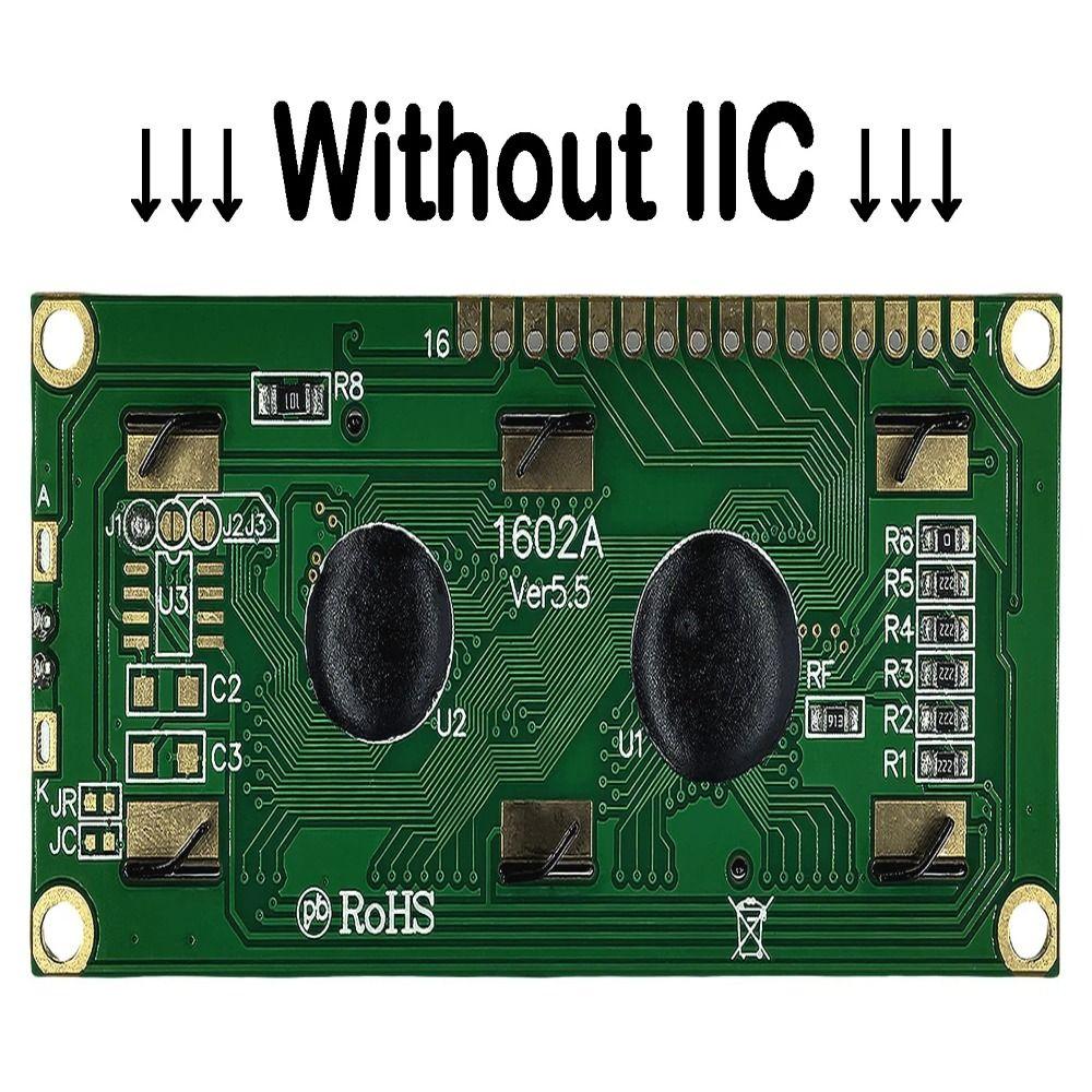5V Operation LCD1602 Display Module Yellow Green Screen 16x2 Character LCD Electronic Projects