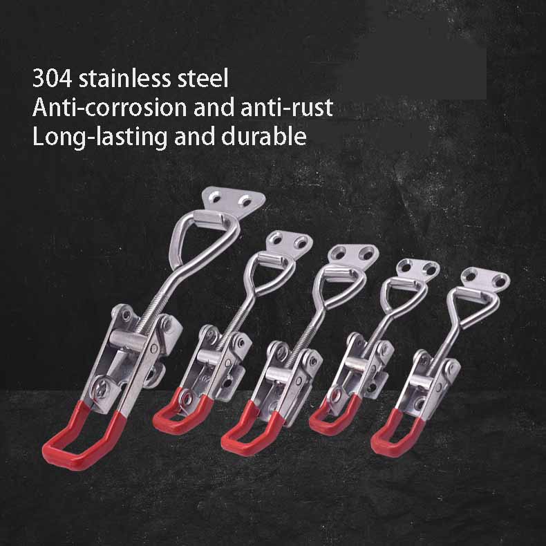 Heavy-Duty Adjustable Locking Latch Steel Swing Bolt Clamp Quick-Release Buckle for Toolbox Cabinet Gate & Industrial Fastening
