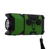 AM FM WB Radio Hand Crank Solar Battery Operated Portable Radio with Weather SOS Alert LED Flashlight for Camping Emergency Green