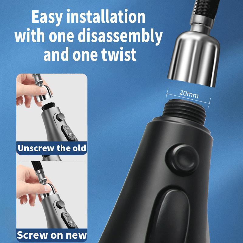 Faucet Extender 360 Rotation Sprayer Anti-Splash Tap Booster Shower Water Saving 3 Mode Faucet Aerator Replacement Head