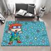 Коврик для пола с рисунком из мультфильма Rugrats, Экологичный, Фланелевый, Нескользящий, Без запаха, Для помещений, Мягкий, Короткий ворс, Домашний коврик