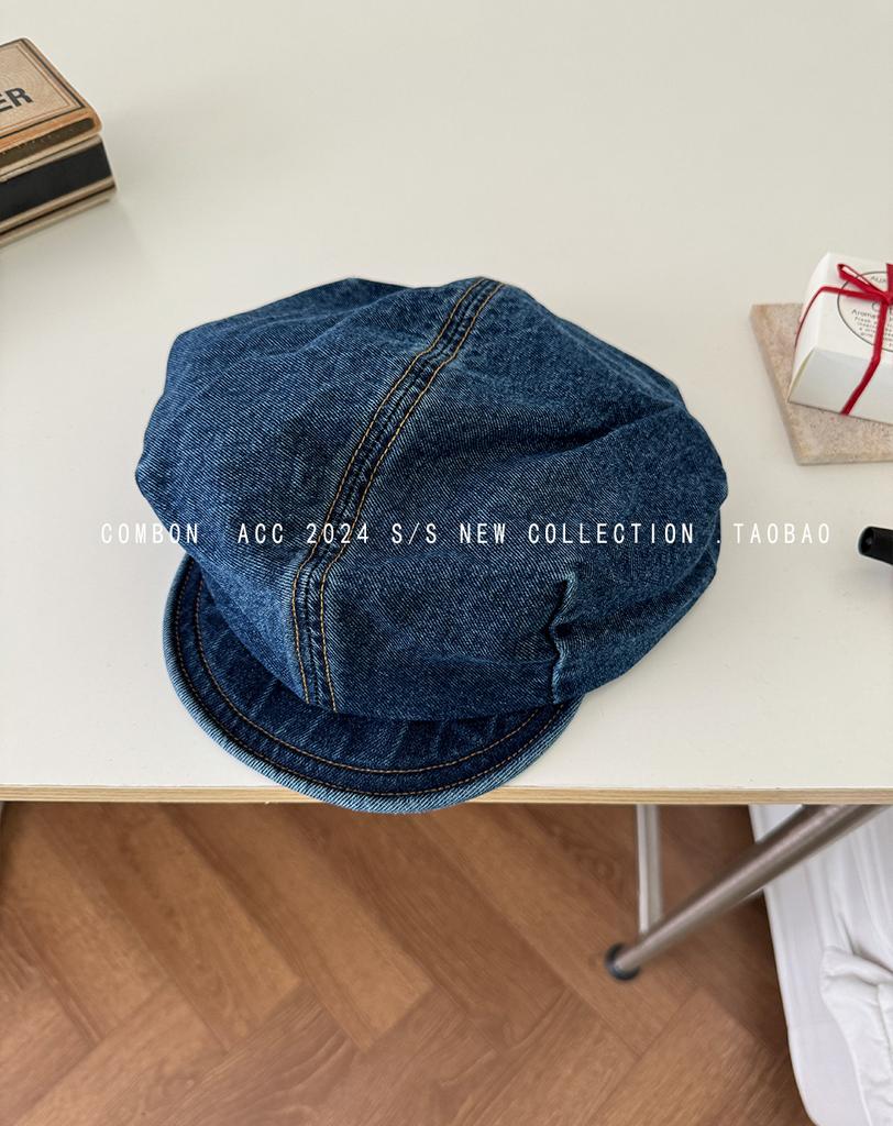 Нишевый ковбойский берет, детская осенняя восьмиугольная шляпа в стиле ретро, женское лицо, маленькая шляпа художника, литературная шляпа газетчика