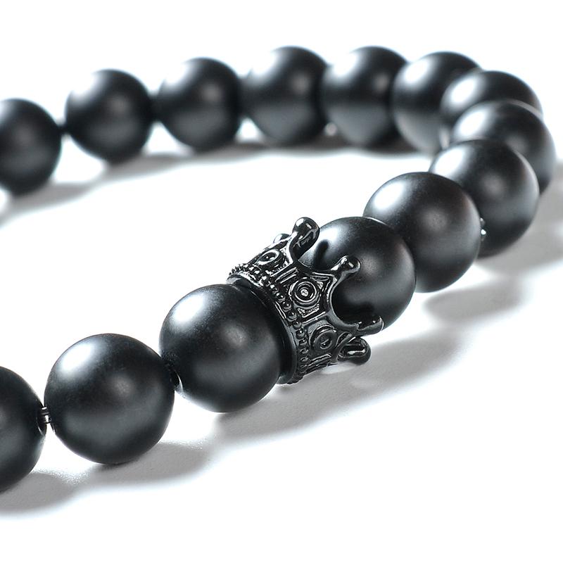 F131 2pcs Beautiful and Lovely Jewelry Alloy Crown Handmade Friendship Bracelet Gift Couples Inspirational Men Women