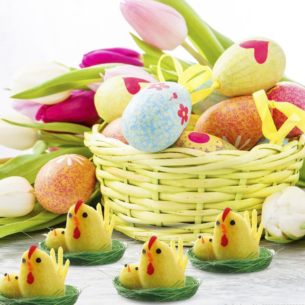 Пасхальное украшение Милый цыпленок Украшение для дома Подарочная коробка Пасхальные цыплята