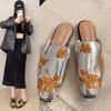 Fashion Flower Mules Women Shoes Flats Slippers New Sandals Summer Designer 2025 Fashion Dress Flip Flops Comfort Casual Slides Mujer