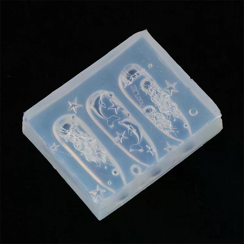 Силиконовая форма для животных серии «Океан» Ракушка Раковина Ноготь Медуза, Дельфин, Бант, Ракушка 3d Мягкий Шарм Маникюрная Форма Инструмент-Трафарет