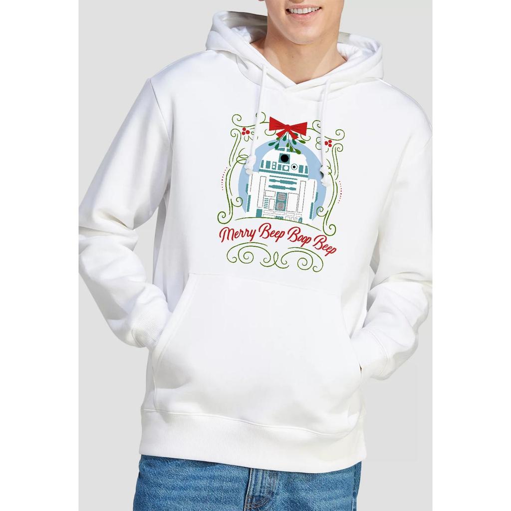 STAR WARS Мужская рождественская толстовка с капюшоном Merry Beep Boop Beep R2-D2