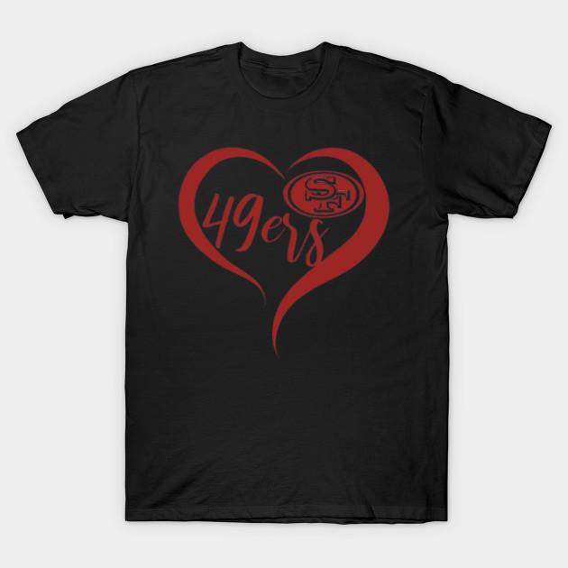 Asian Size Men Black Print T-shirt 49Ers Football No-Cut Heat Transfer Print Cotton Tshirt