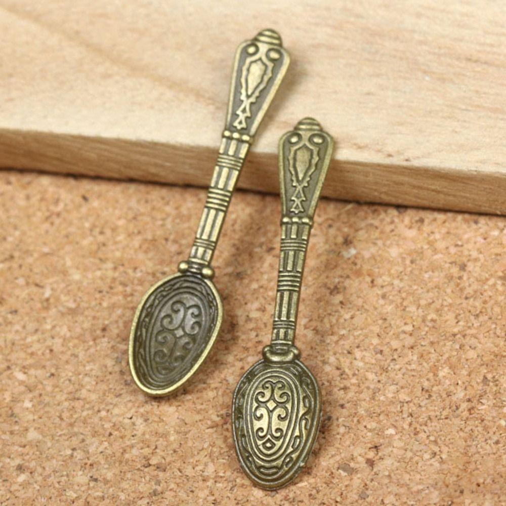 5/10 шт. АБС-пластиковые миниатюры кукольных домиков, столовые приборы, имитация ложки, украшения для кукольных домиков