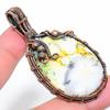 Dendrite Opal Handmade Copper Wire Wrap Jewelry Pendant 2.68" q2S98