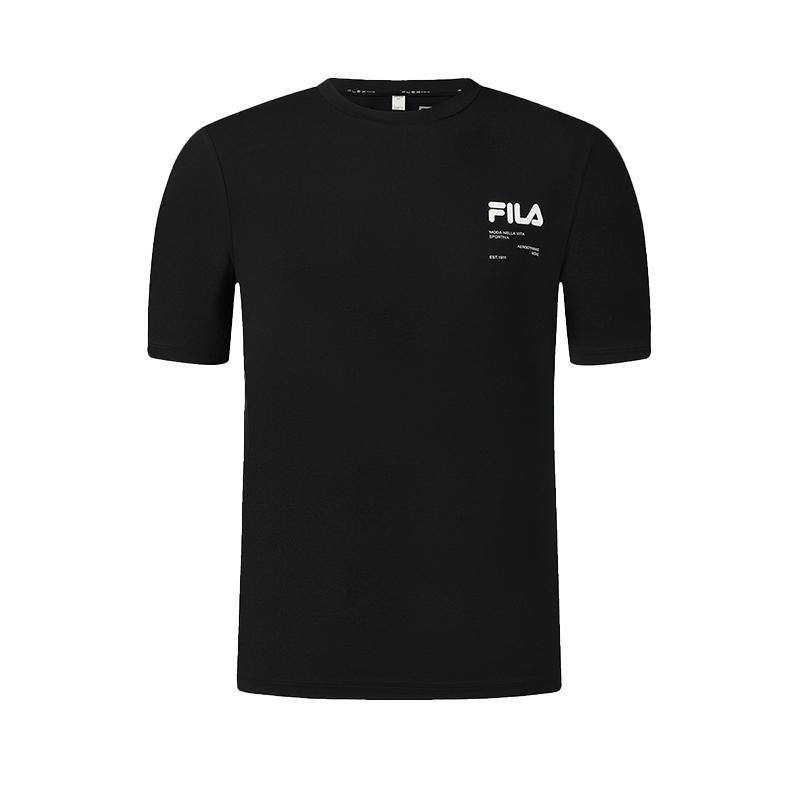 Fila Спортивная повседневная футболка для фитнеса, отводящая влагу, простая, мужские топы A51M621114FBK