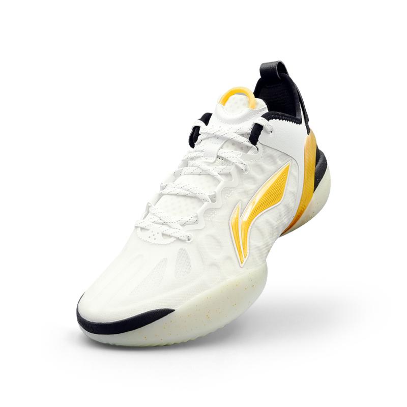 Li Ning Yushuai 19V2 Амортизация Устойчивость к истиранию Легкие Низкие Баскетбольные кроссовки Мужские Белый Черный ABAV049-9